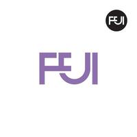 lettre fui monogramme logo conception vecteur