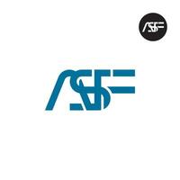 lettre asf monogramme logo conception vecteur