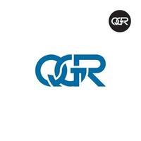 lettre qgr monogramme logo conception vecteur