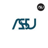 lettre asu monogramme logo conception vecteur