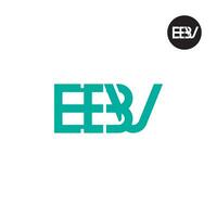 lettre ebv monogramme logo conception vecteur