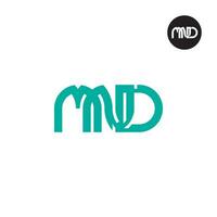 initiales mnd monogramme logo conception vecteur