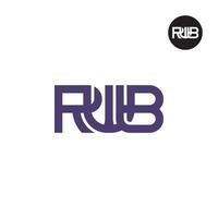 lettre RWB monogramme logo conception vecteur