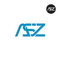 lettre asz monogramme logo conception vecteur