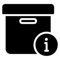 icône de glyphe de boîte de rangement vecteur