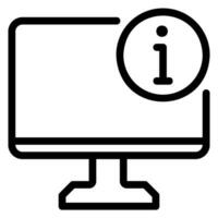 icône de ligne d'ordinateur vecteur