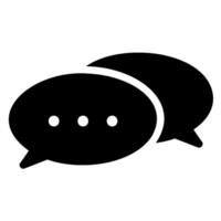 icône de glyphe de conversation vecteur