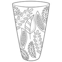 contour vase, vecteur linéaire. vase poterie, ancien pot grec. coloration page
