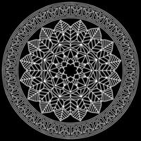 mandala ligne art dessins sur noir Contexte. coloration page pour des gamins et adultes. vecteur