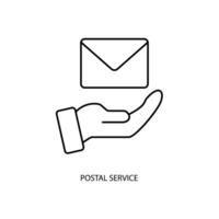 postal un service concept ligne icône. Facile élément illustration. postal un service concept contour symbole conception. vecteur