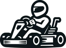 aller kart courses vecteur