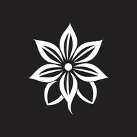 abstrait fleur silhouette artistique logo élément élégant minimaliste fleur Facile noir emblème vecteur