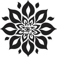 élégant minimaliste fleur noir artistique icône nettoyer vecteur pétale esquisser Célibataire main tiré emblème