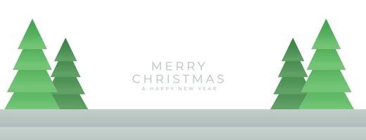 minimaliste joyeux Noël et Nouveau année bannière avec Noël arbre vecteur