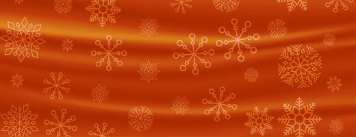 rideau style joyeux Noël flocons de neige bannière vecteur