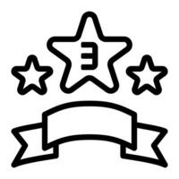 bronze médailles prix icône ou logo illustration contour noir style vecteur