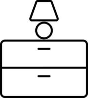 côté table contour vecteur illustration icône