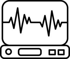 pb vérification moniteur contour vecteur illustration icône