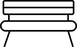 parc banc contour vecteur illustration icône