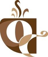 oc lettre café magasin logo conception entreprise concept vecteur