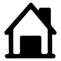 ai généré Accueil plat icône pour applications et sites Internet, maison symbole signe noir contour logo vecteur