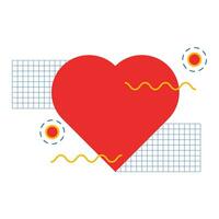 rouge cœur icône. conception élément pour Valentin journée vecteur