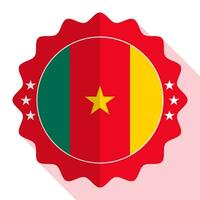 Cameroun qualité emblème, étiqueter, signe, bouton. vecteur illustration.