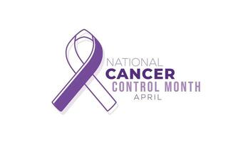 nationale cancer contrôle mois. arrière-plan, bannière, carte, affiche, modèle. vecteur illustration.