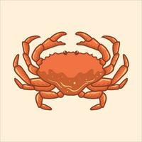 Crabe mascotte dessin animé personnage illustration vecteur