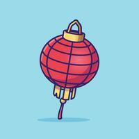 chinois lanterne Facile dessin animé vecteur illustration Nouveau année des trucs concept icône isolé
