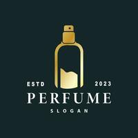 Facile minimaliste parfum logo beauté produit marque modèle parfum bouteille conception vecteur