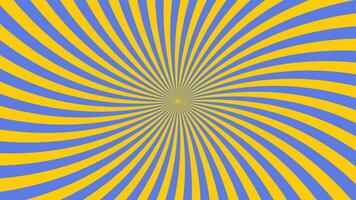 une bleu et Jaune optique illusion avec une spirale vecteur