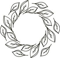 couronne clipart feuille icône éco Cadre frontière branche la nature illustration vecteur