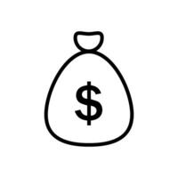 argent icône vecteur. dollar illustration signe. la finance symbole. économie logo. vecteur