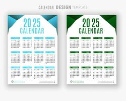 vecteur 2025 calendrier conception modèle pour content Nouveau année planificateur