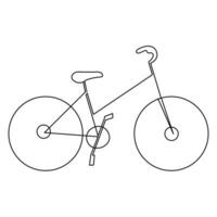 vélo continu Célibataire ligne main dessin symbole concept et esquisser contour vecteur art illustration