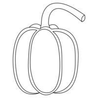 le citrouille Frais fruit pour icône contour vecteur illustration conception continu un ligne dessin