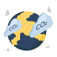 moderne conception icône de CO2 émission vecteur