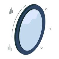 prime conception icône de mur miroir vecteur
