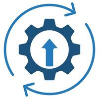 continu amélioration icône ligne vecteur illustration