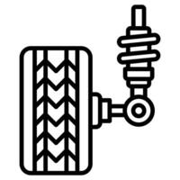 suspension icône ligne vecteur illustration