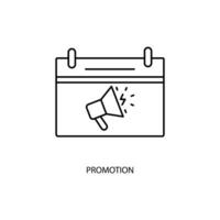 promotion concept ligne icône. Facile élément illustration. promotion concept contour symbole conception. vecteur