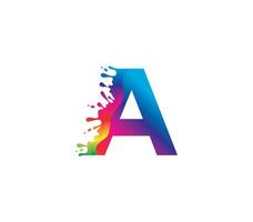 une alphabet La peinture logo conception concept vecteur