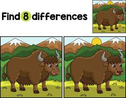 yak animal trouver le différences vecteur