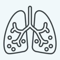 icône SDRA. en relation à respiratoire thérapie symbole. ligne style. Facile conception modifiable. Facile illustration vecteur