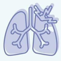 icône asthme. en relation à respiratoire thérapie symbole. deux Ton style. Facile conception modifiable. Facile illustration vecteur
