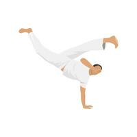 homme Faire capoeira martial arts. combat sport. vecteur