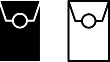 chinois enveloppe icône, signe, ou symbole dans glyphe et ligne style isolé sur transparent Contexte. vecteur illustration