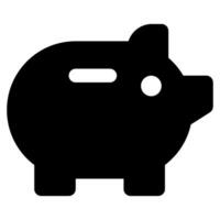 porcin banque icône illustration pour la toile, application, infographie, etc vecteur