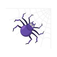 araignée dans araignée la toile illustration vecteur